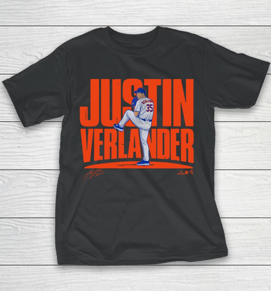Breakingt Justin Verlander New York Verlander Royal Youth T-Shirt
