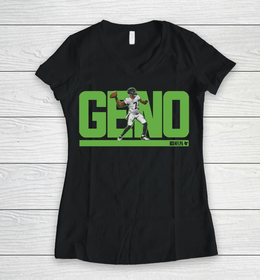 Breakingt Nfl Seattle Geno Smith Geno Women V-Neck T-Shirt
