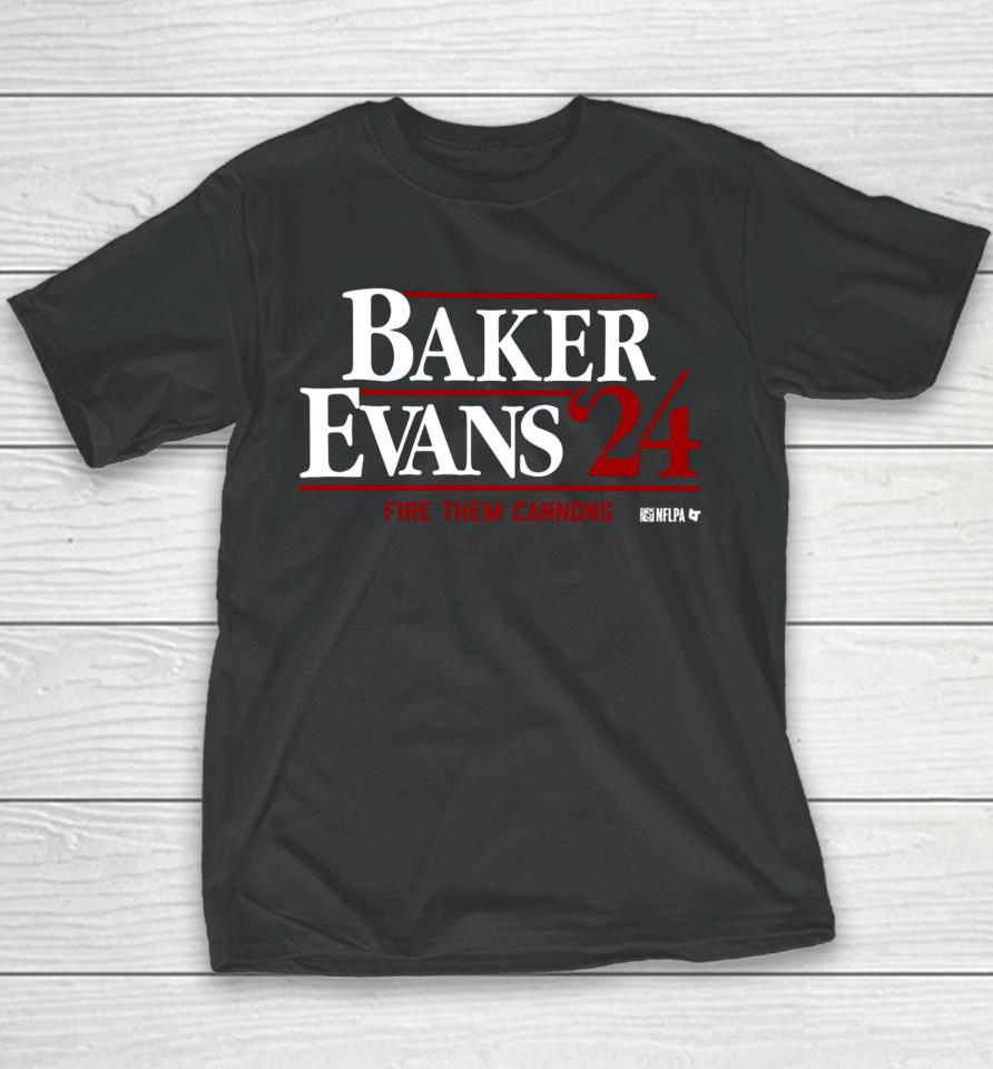 Breakingt Store Baker Evans '24 Fire Them Cannons Youth T-Shirt