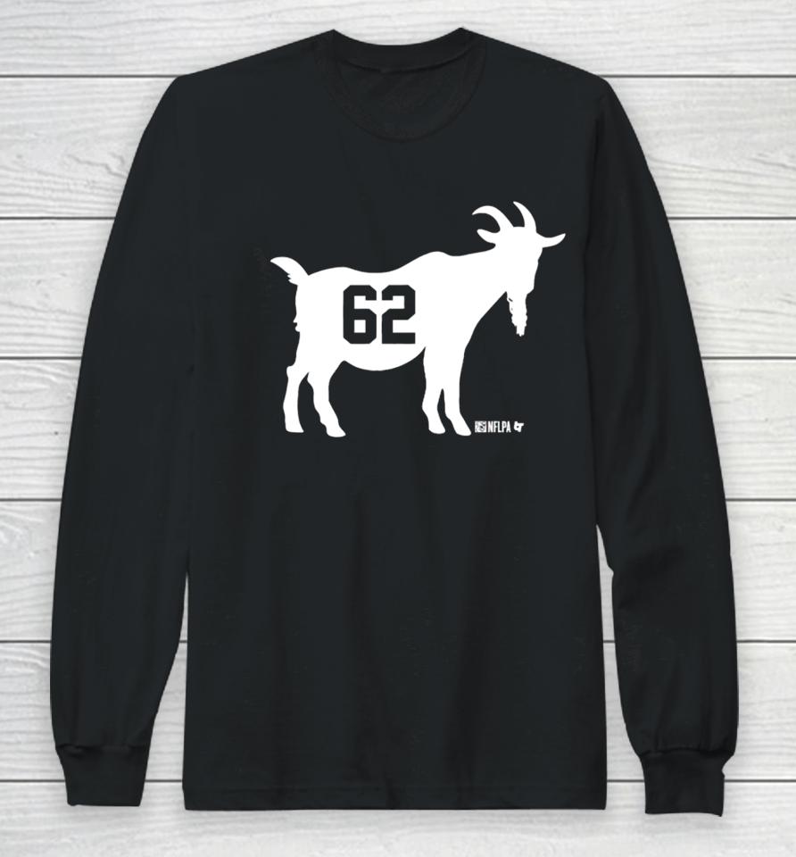 Breakingt Store Jason Kelce Goat 62 Long Sleeve T-Shirt