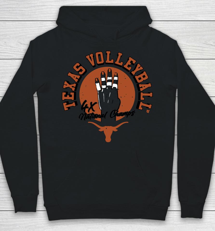 Breakingt Texas Volleyball Four-Time National Champs Hoodie