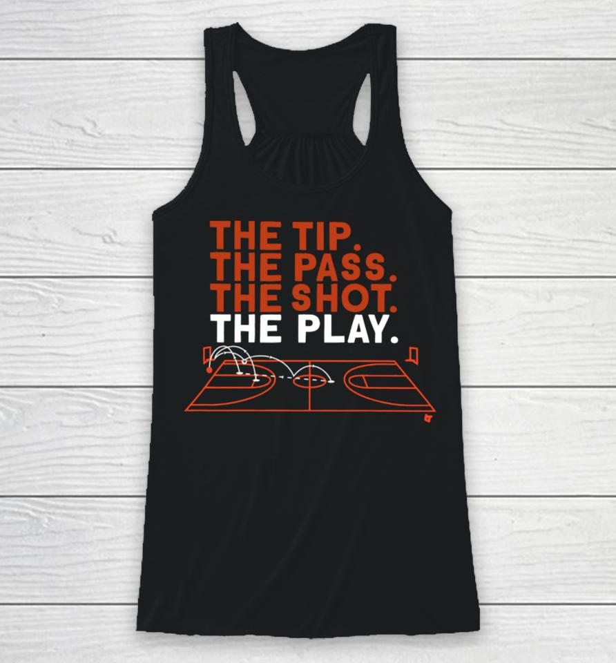 Breakingt The Tip The Pass The Shot The Play Racerback Tank