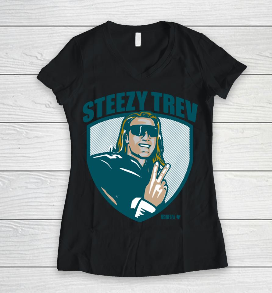 Breakingt Trevor Lawrence Steezy Trev Women V-Neck T-Shirt