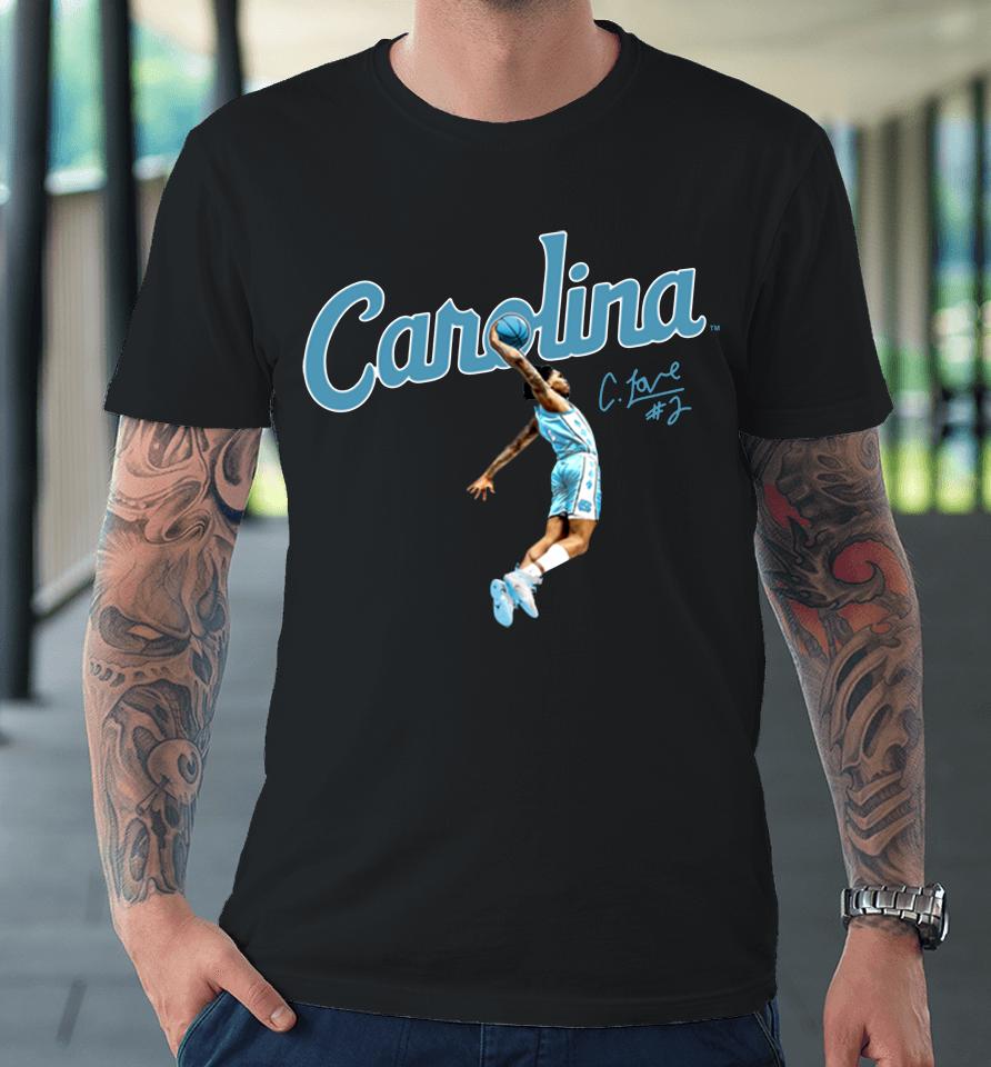 Breakingt Unc Basketball Carolina Caleb Love Dunk Premium T-Shirt