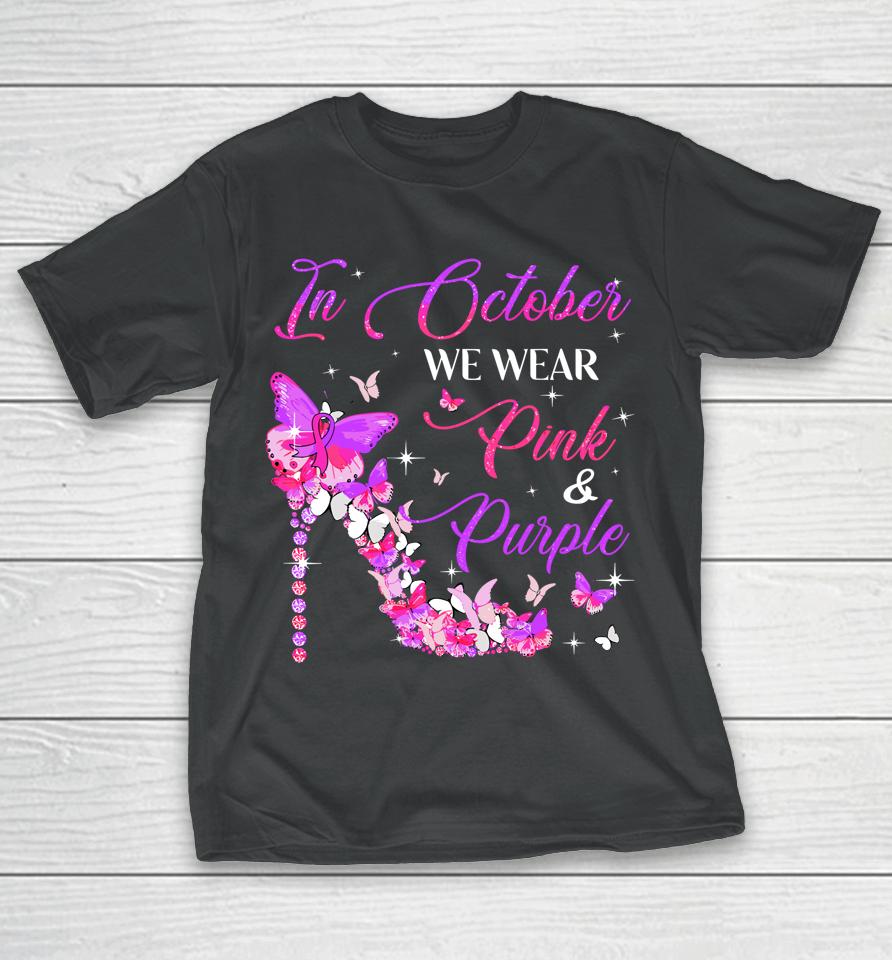 Breast Cancer And Domestic Violence Awareness Month Family T-Shirt