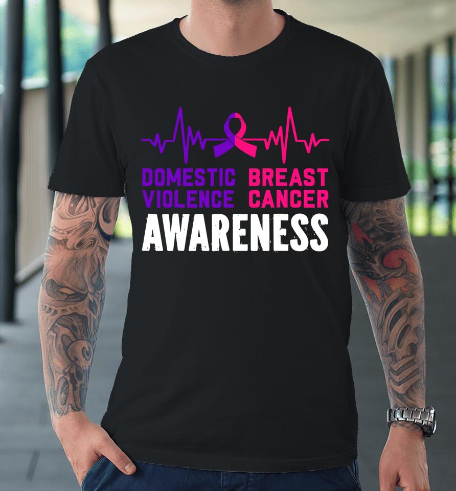 Breast Cancer And Domestic Violence Awareness Month Family Premium T-Shirt