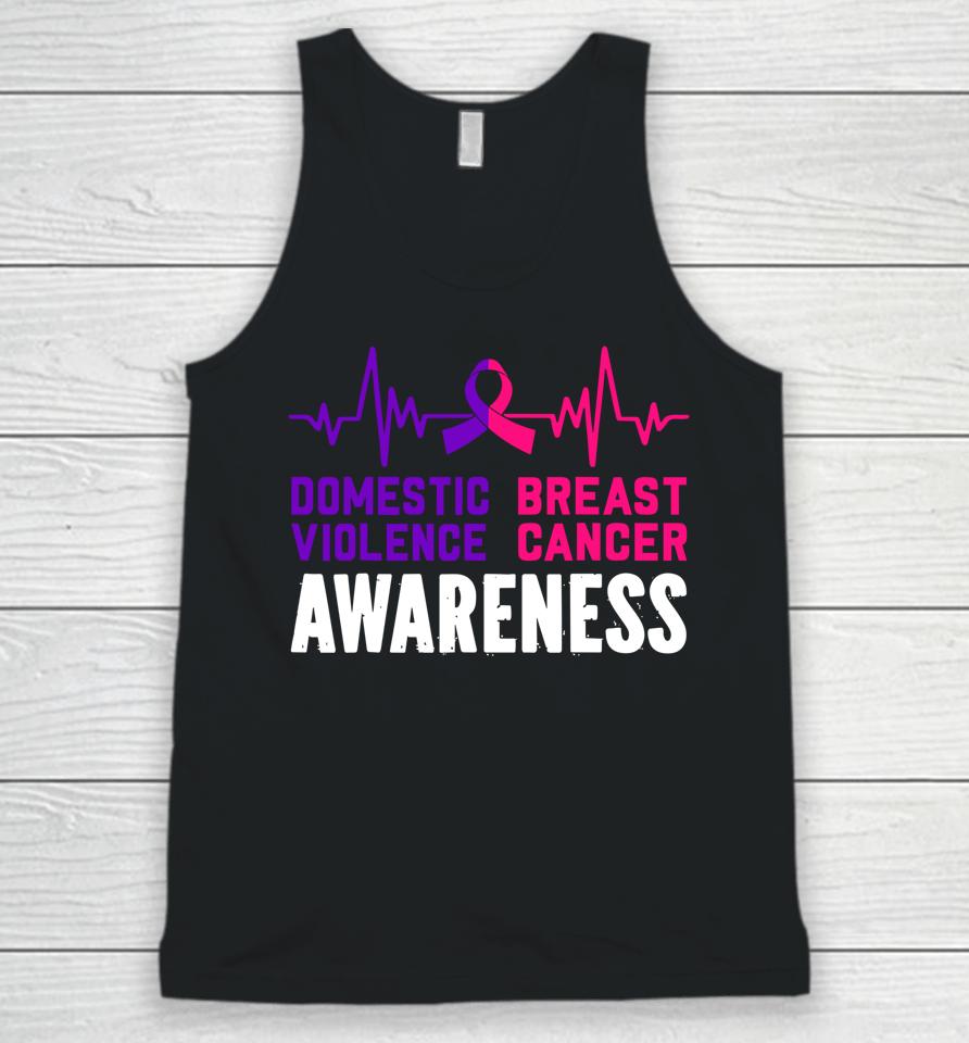 Breast Cancer And Domestic Violence Awareness Month Family Unisex Tank Top