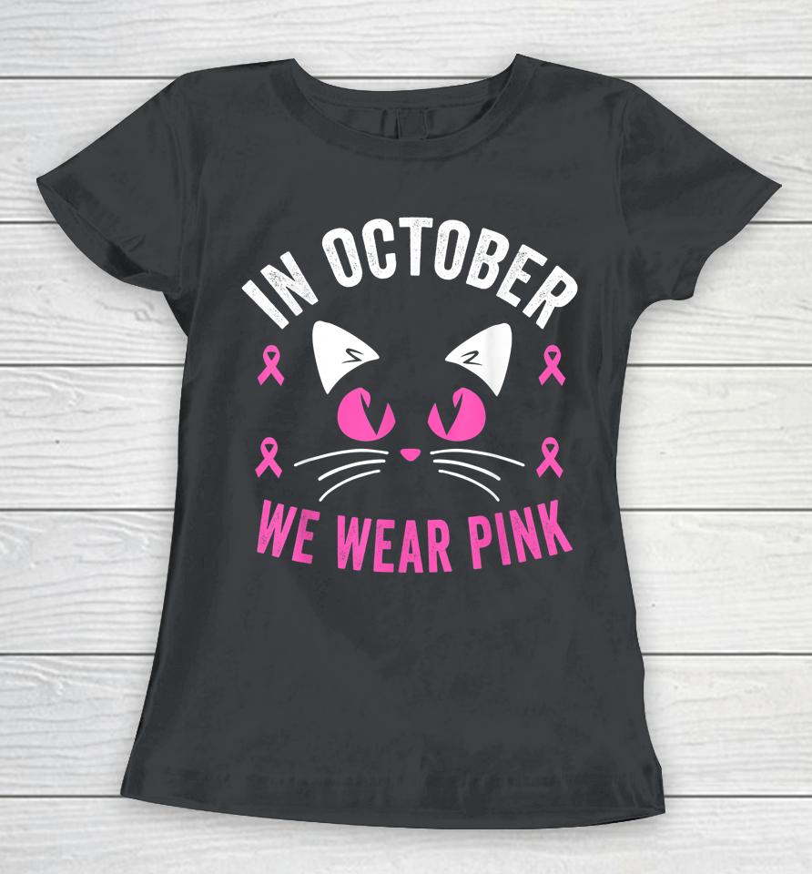Breast Cancer Awareness Accessories Pink Ribbon Women T-Shirt