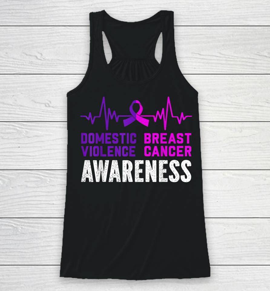 Breast Cancer Awareness And Domestic Violence Awareness Racerback Tank