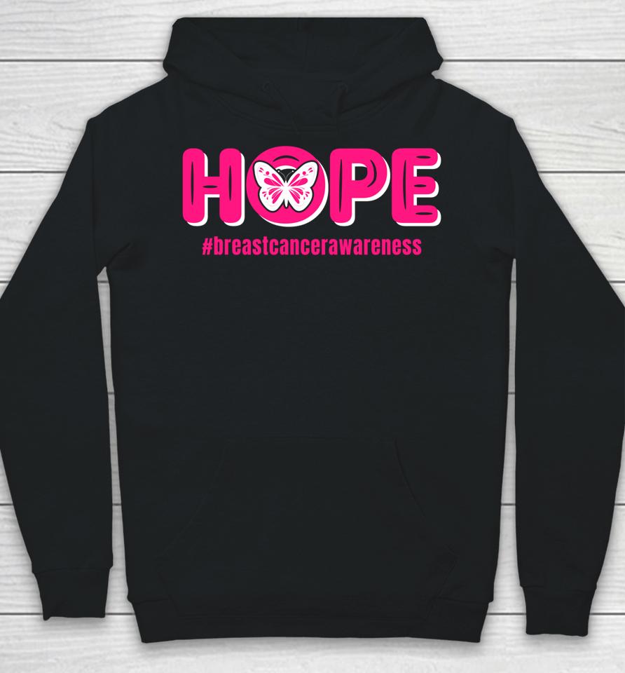 Breast Cancer Awareness Month Pink Butterfly Hoodie