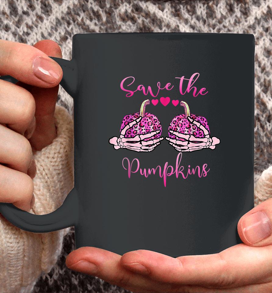 Breast Cancer Awareness Save Your Pumpkins Shirt Halloween Coffee Mug