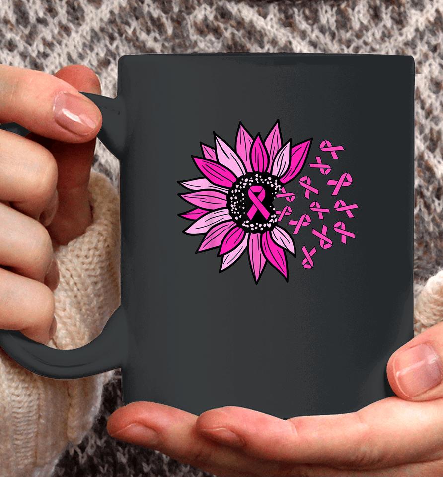 Breast Cancer Awareness Sunflower Pink Ribbon Coffee Mug