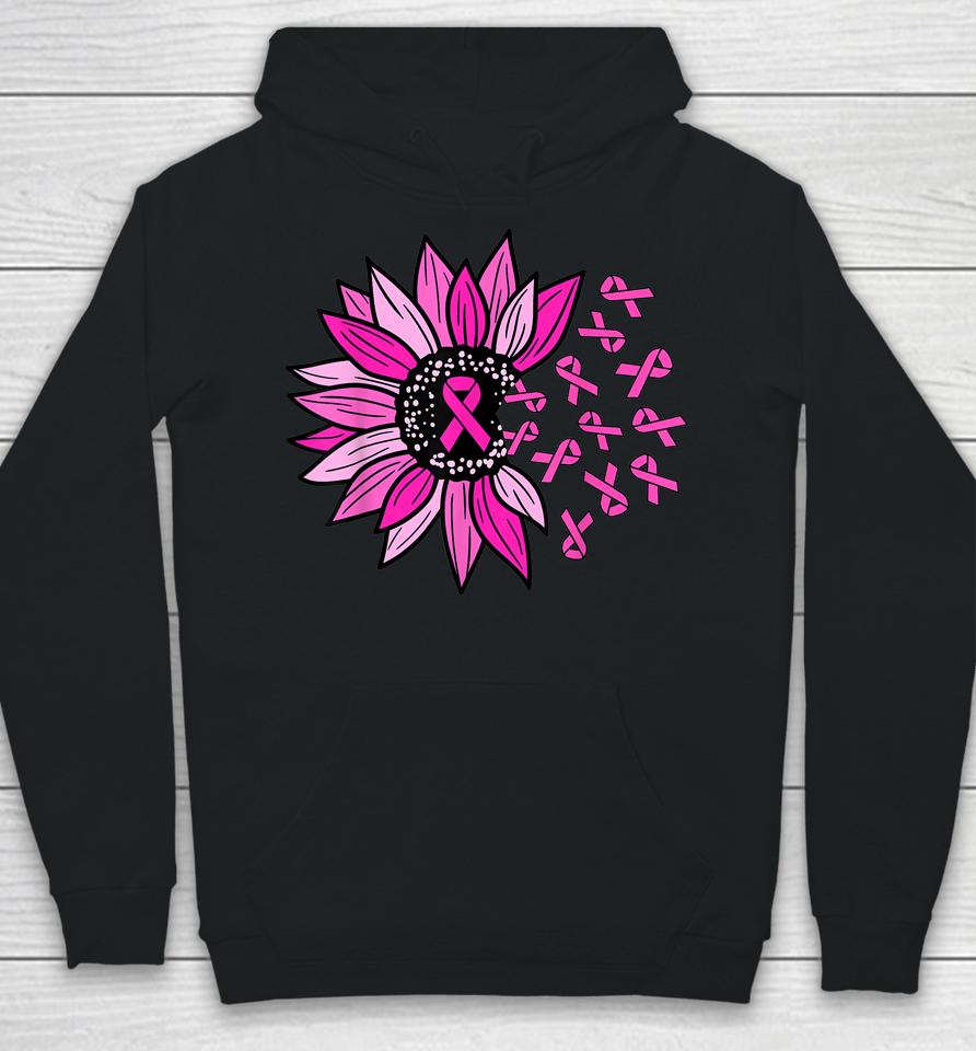 Breast Cancer Awareness Sunflower Pink Ribbon Hoodie
