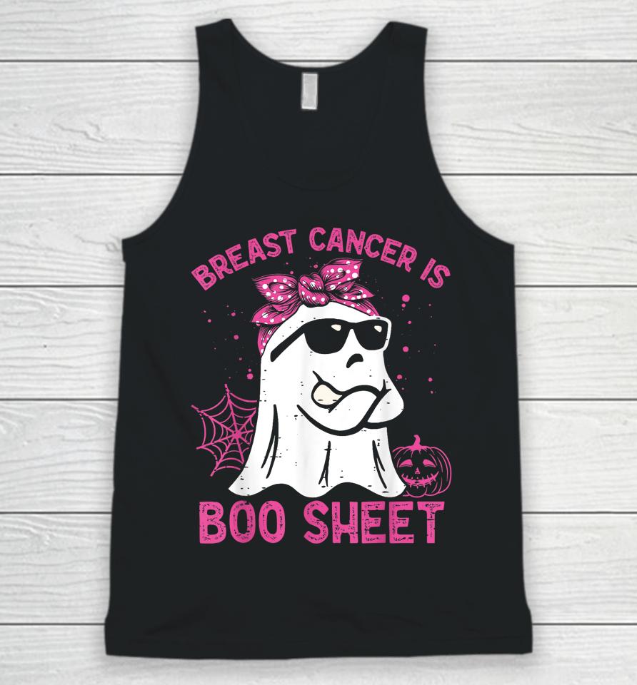 Breast Cancer Is Boo Sheet Breast Cancer Warrior Halloween Unisex Tank Top