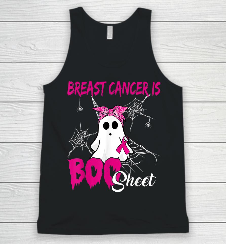 Breast Cancer Is Boo Sheet Halloween Breast Cancer Awareness Unisex Tank Top