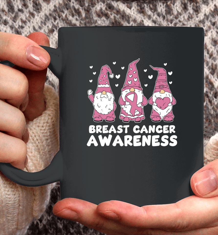 Breast Cancer Pink Support Squad Awareness Gnomes Coffee Mug