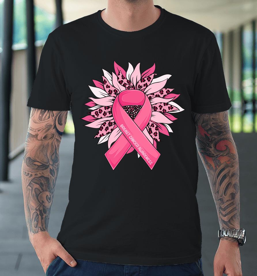 Breast Cancer  Sunflower Breast Cancer Awareness Premium T-Shirt