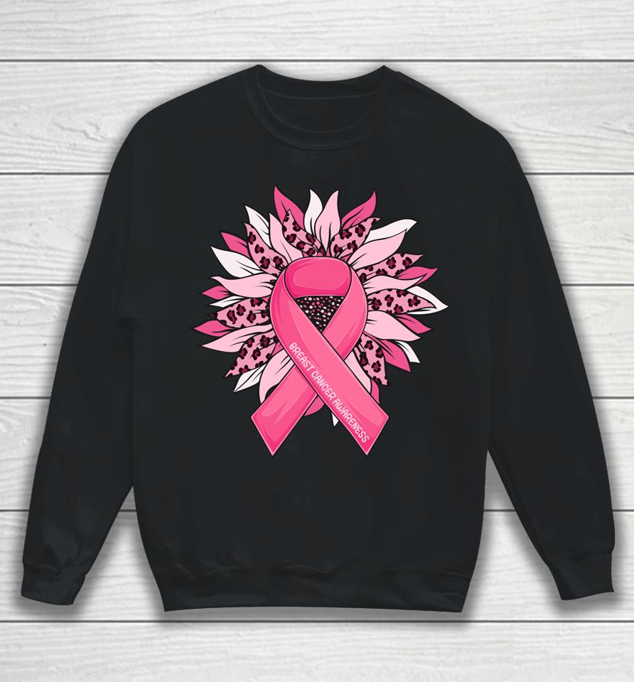 Breast Cancer  Sunflower Breast Cancer Awareness Sweatshirt