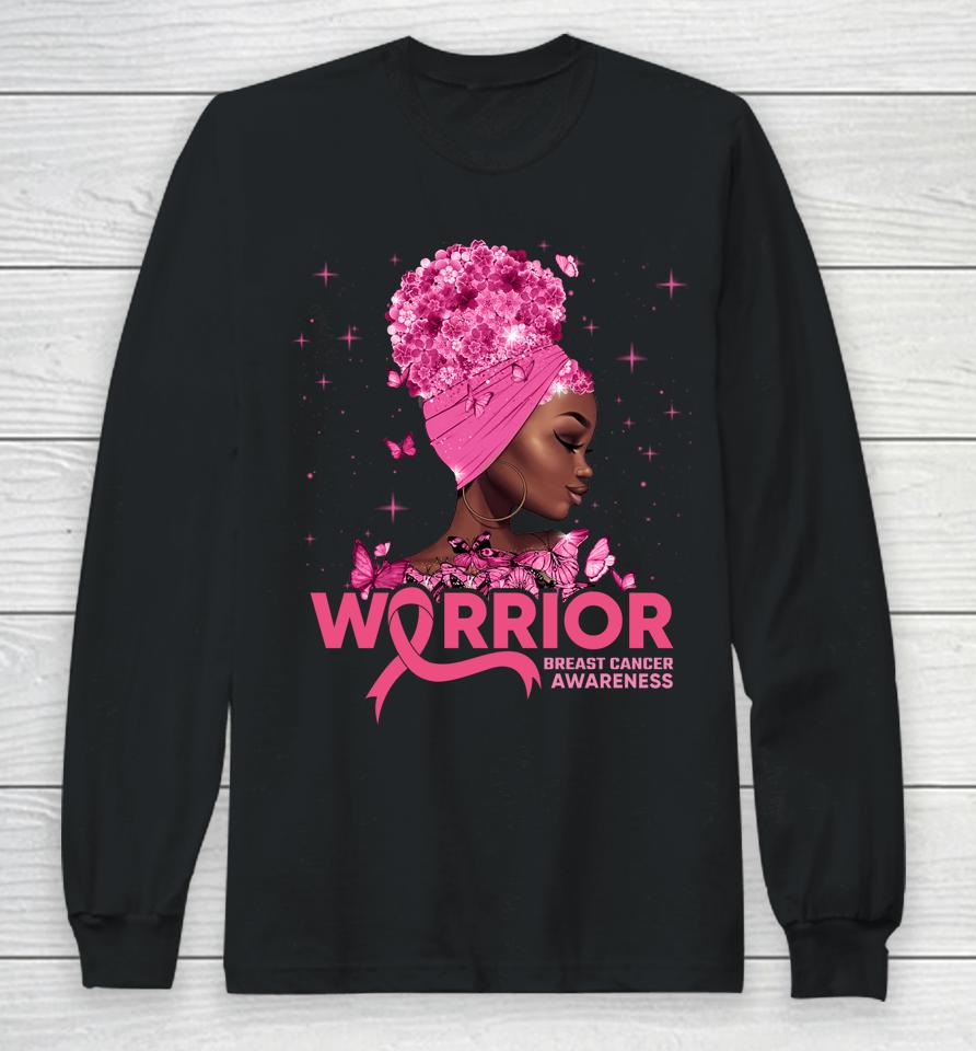 Breast Cancer Warrior Pink Ribbon Breast Cancer Awareness Long Sleeve T-Shirt