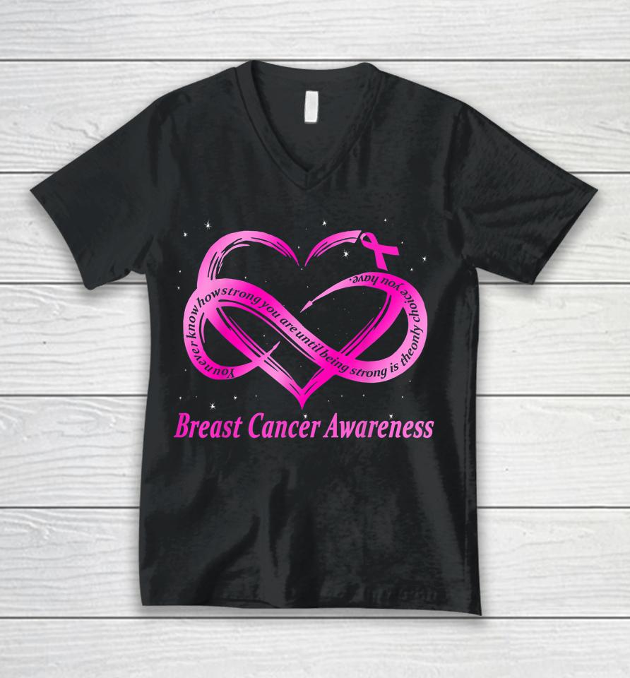 Breast Cancer Warrior Unisex V-Neck T-Shirt