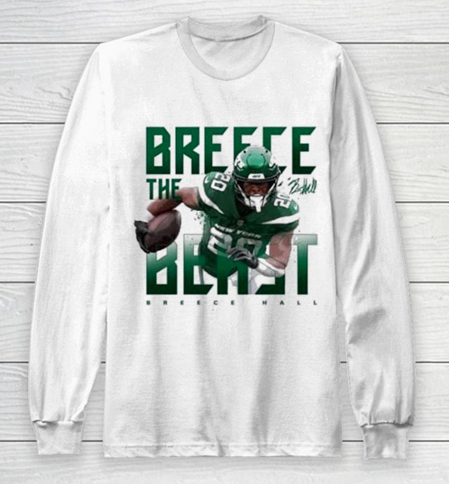 Breece Hall New York Jets Signature Long Sleeve T-Shirt