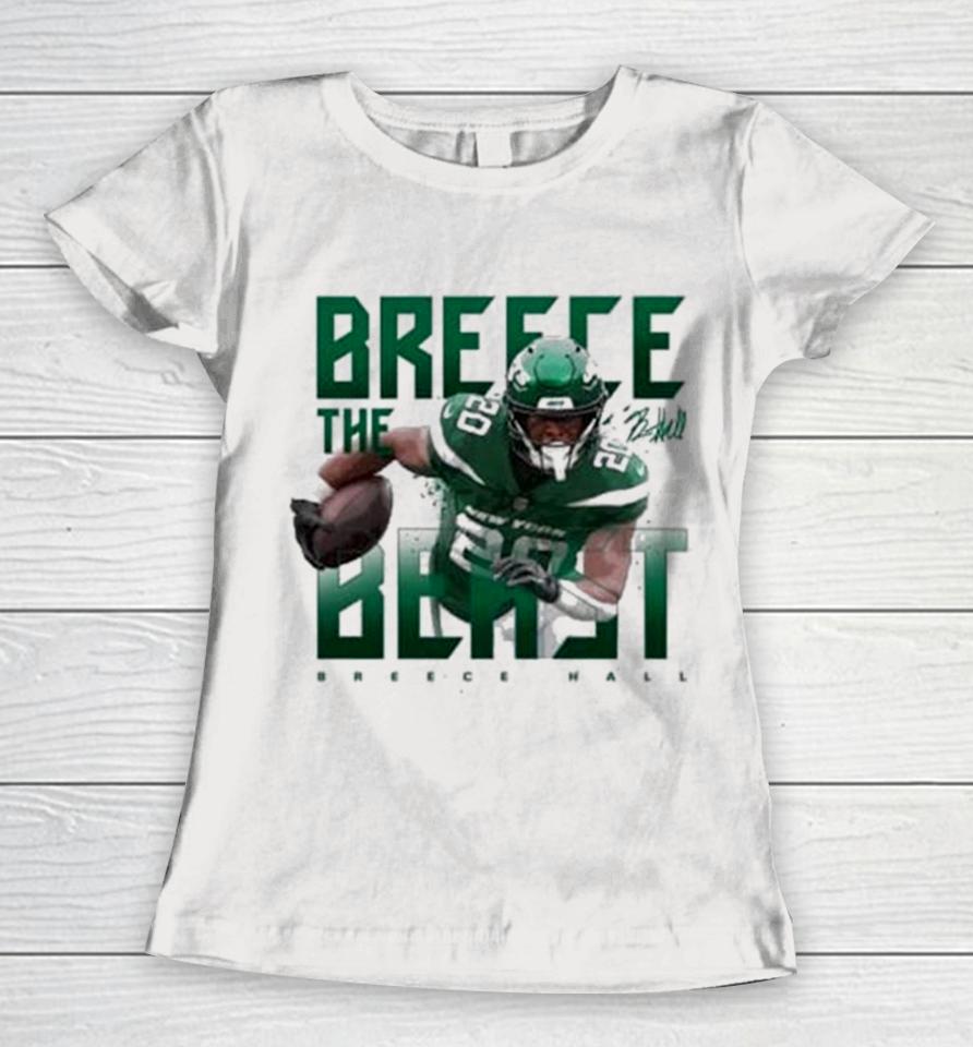 Breece Hall New York Jets Signature Women T-Shirt