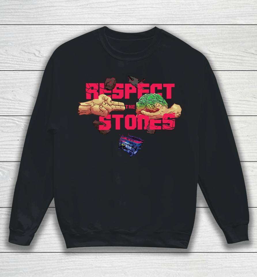 Brian F Merch Respect The Stones Sweatshirt