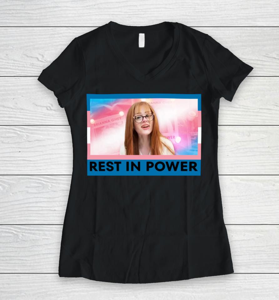 Brianna Ghey Rest In Power Women V-Neck T-Shirt