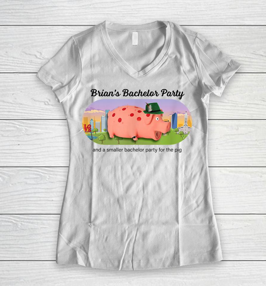 Brian's Bachelor Party 2022 Women V-Neck T-Shirt