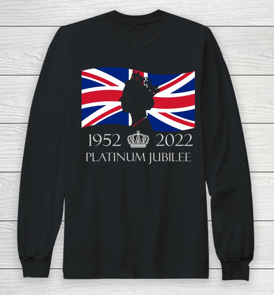British Queen Monarchy 70Th Anniversary Platinum Jubilee Long Sleeve T-Shirt