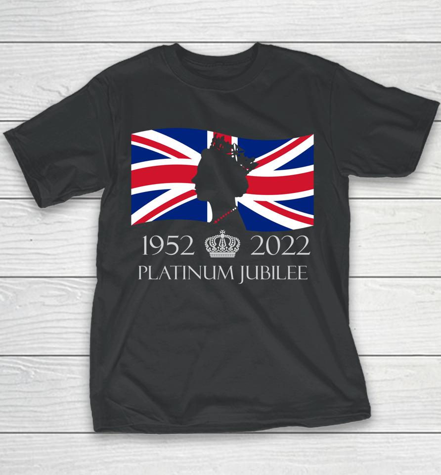 British Queen Monarchy 70Th Anniversary Platinum Jubilee Youth T-Shirt