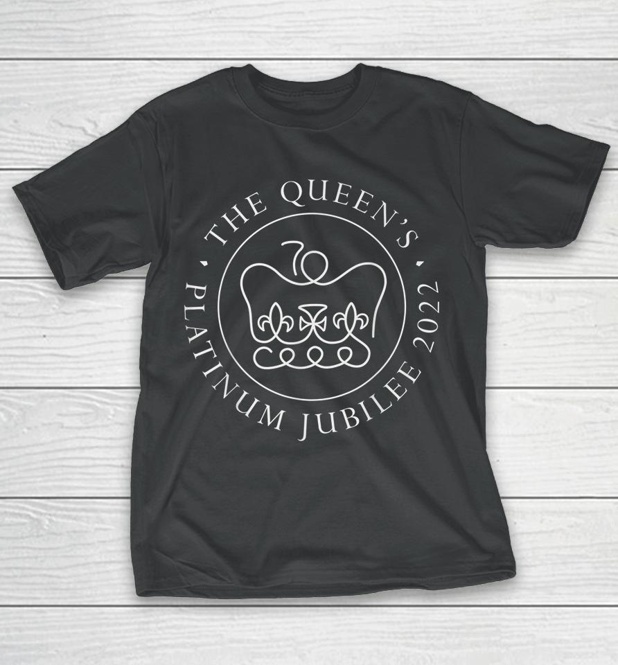 British Queen Platinum Jubilee 70 Years Official Emblem T-Shirt