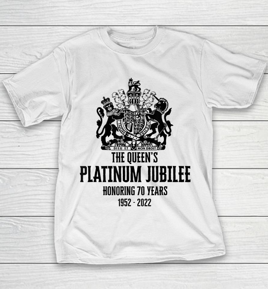 British Queen Platinum Jubilee 70 Years Youth T-Shirt