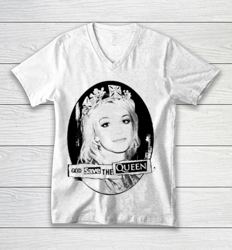 Britney God Save The Queen Unisex V-Neck T-Shirt