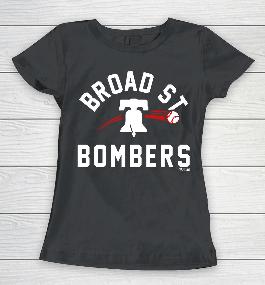 Broad Street Bombers Philadelphia Phillies Paint The Black Women T-Shirt