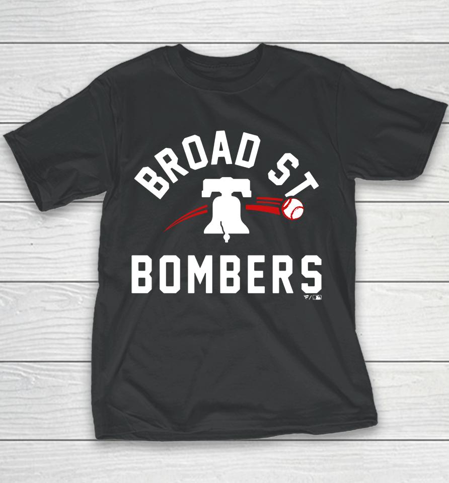 Broad Street Bombers Philadelphia Phillies Paint The Black Youth T-Shirt