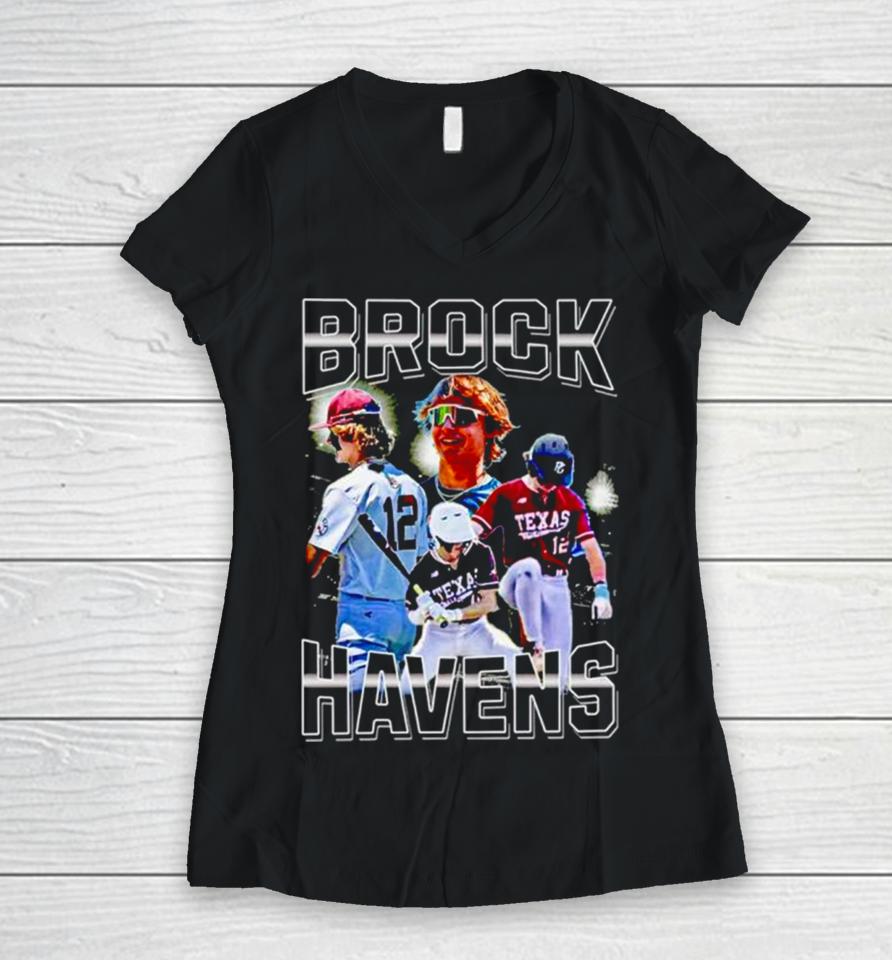 Brock Havens Vintage Women V-Neck T-Shirt