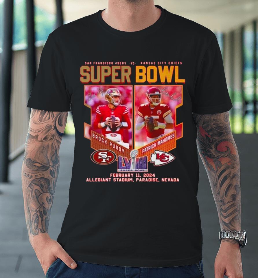 Brock Purdy 49Ers Vs Patrick Mahomes Chiefs Super Bowl Premium T-Shirt