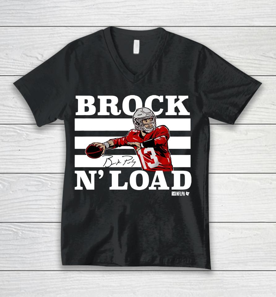 Brock Purdy Brock N Load San Francisco Nflpa Breakingt Unisex V-Neck T-Shirt