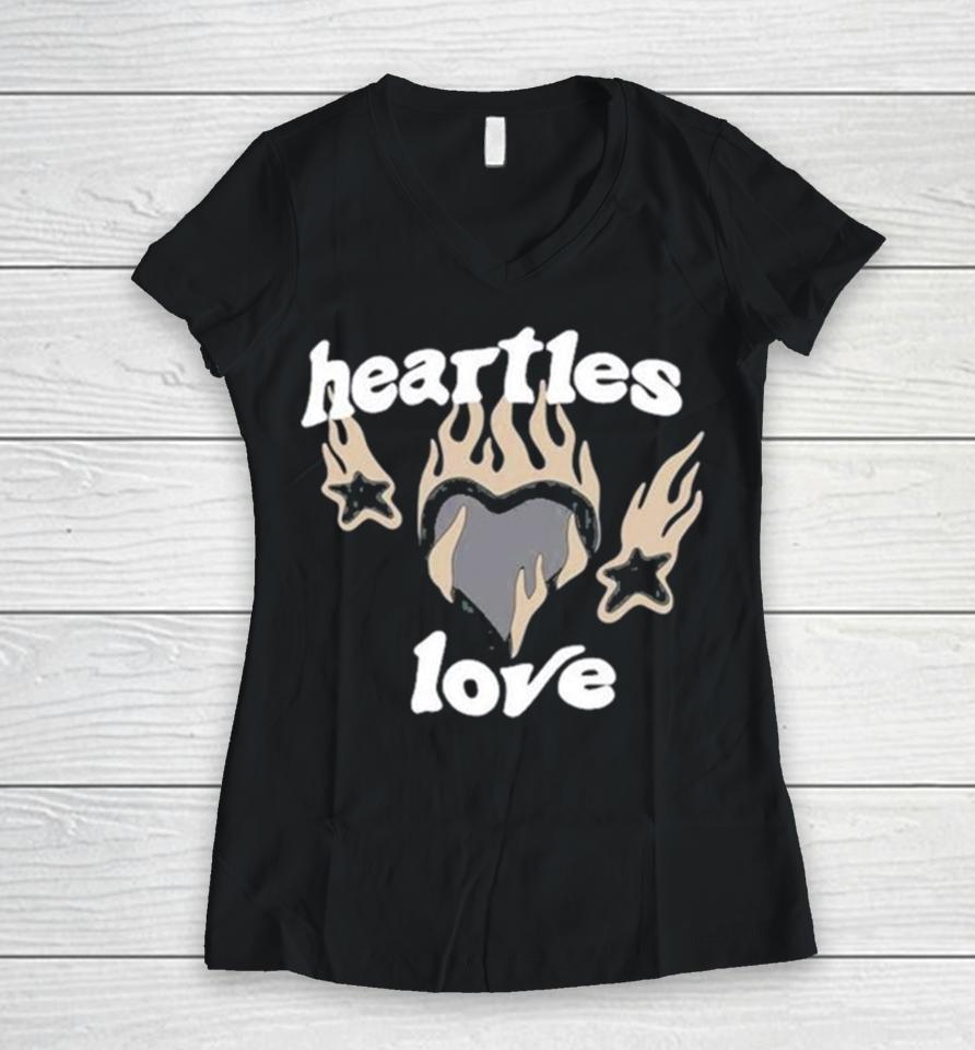 Broken Planet Heartless Love Women V-Neck T-Shirt