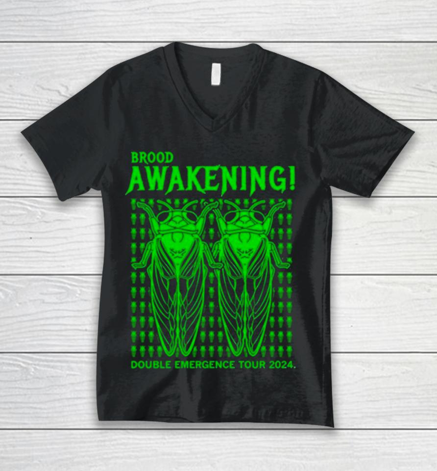 Brood Awakening Double Emergence Tour 2024 Unisex V-Neck T-Shirt