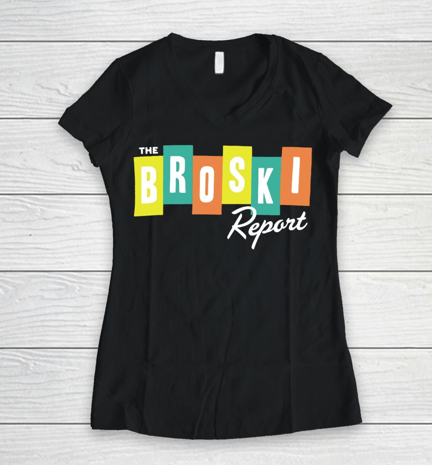 Broski Shop National News Blast Women V-Neck T-Shirt