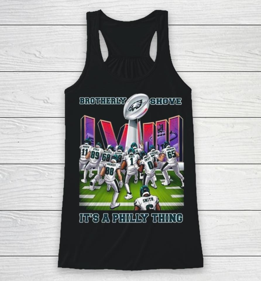 Brotherly Shove Win It’s A Philly Thing Philadelphia Eagles Racerback Tank
