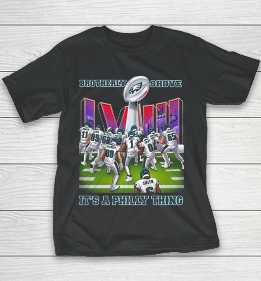 Brotherly Shove Win It’s A Philly Thing Philadelphia Eagles Youth T-Shirt