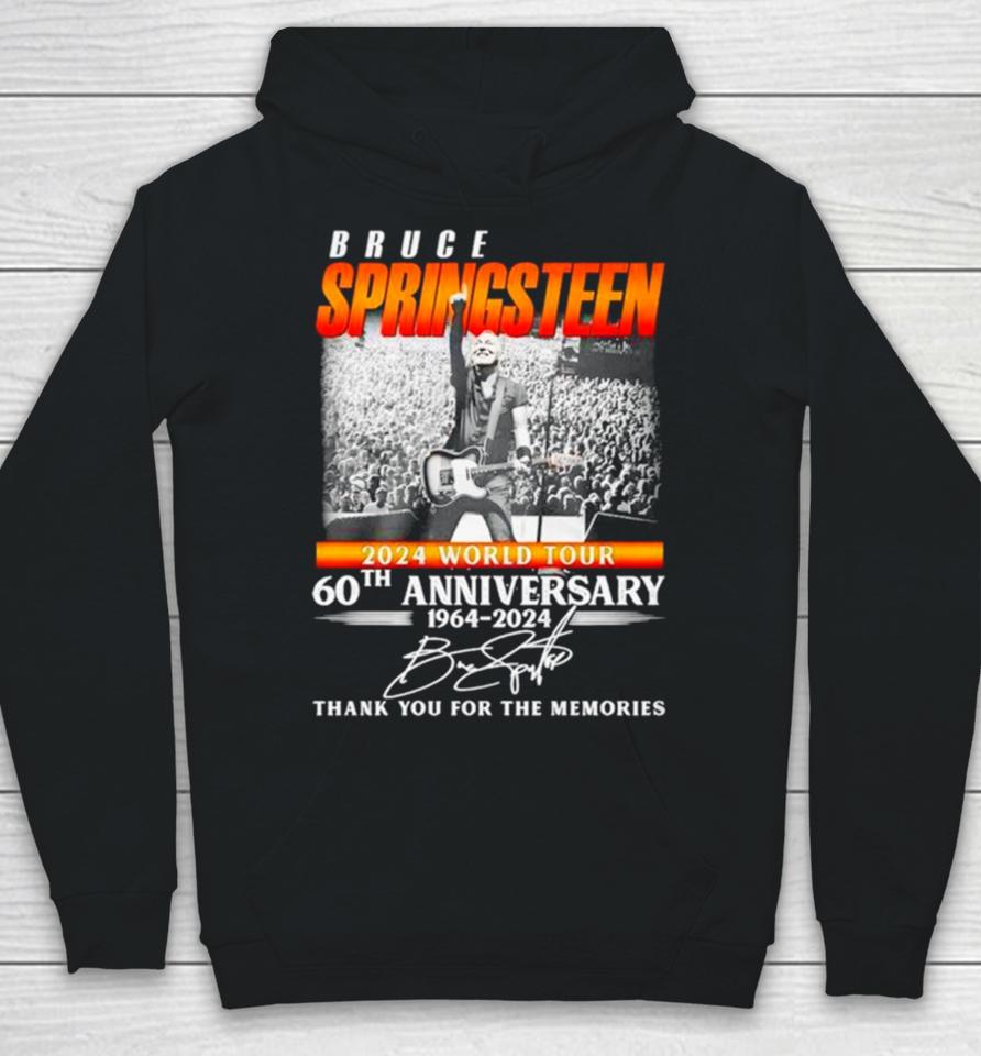 Bruce Springsteen 2024 World Tour 60Th Anniversary 1964 2024 Thank You For The Memories Signature Hoodie