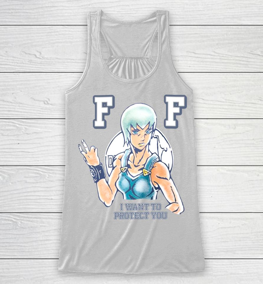 Bruno Mars Wearing Ff I Want To Protect You Racerback Tank