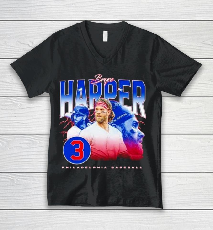 Bryce Harper Philadelphia Phillies Baseball Retro ’90S Unisex V-Neck T-Shirt