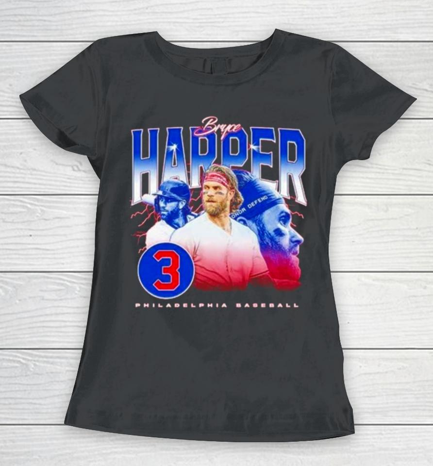 Bryce Harper Philadelphia Phillies Baseball Retro ’90S Women T-Shirt