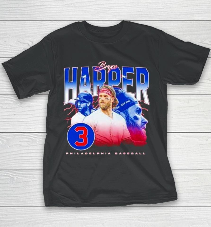 Bryce Harper Philadelphia Phillies Baseball Retro ’90S Youth T-Shirt
