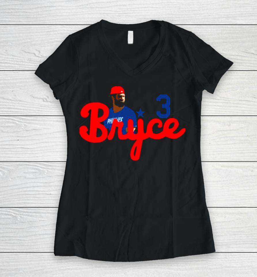 Bryce Harper Phillies Classic Women V-Neck T-Shirt